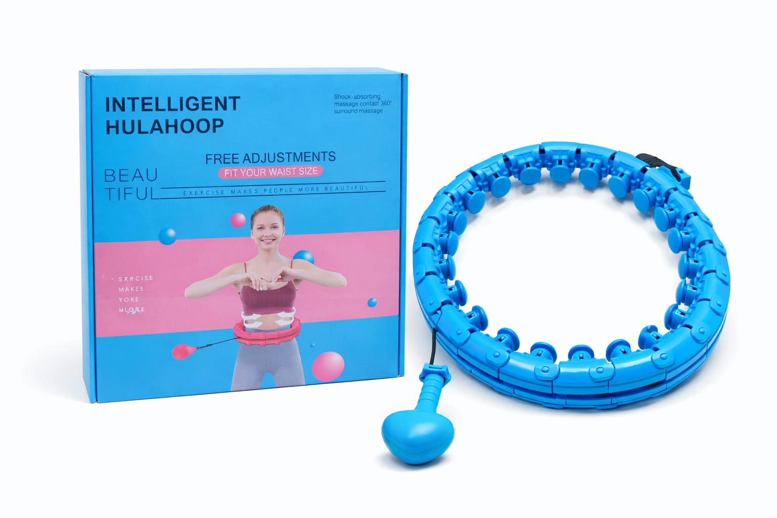 Fitness Hula Hoop Reifen mit Massagepunkten für Bauch und Taille